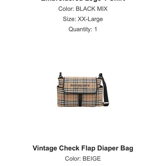 Burryberry diaper bag - Picture 1 of 1